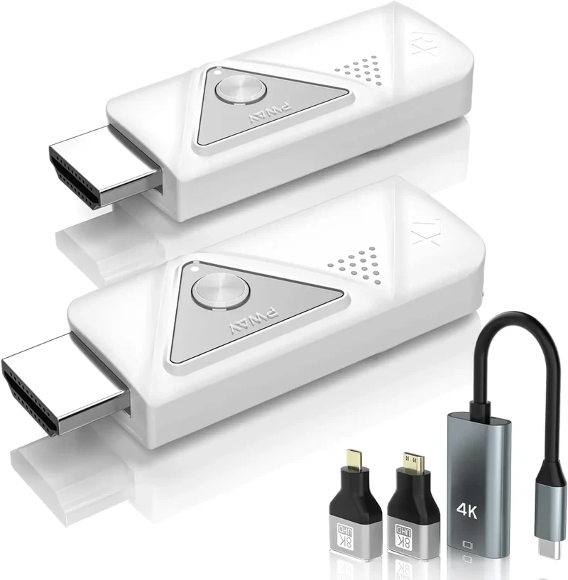 Wireless HDMI 1TX and 1RX HDMI Extender Kit 30M 1080P/4K Plug&Play for Streaming Video/Camera/Phone To Monitor/Projector/HDTV
