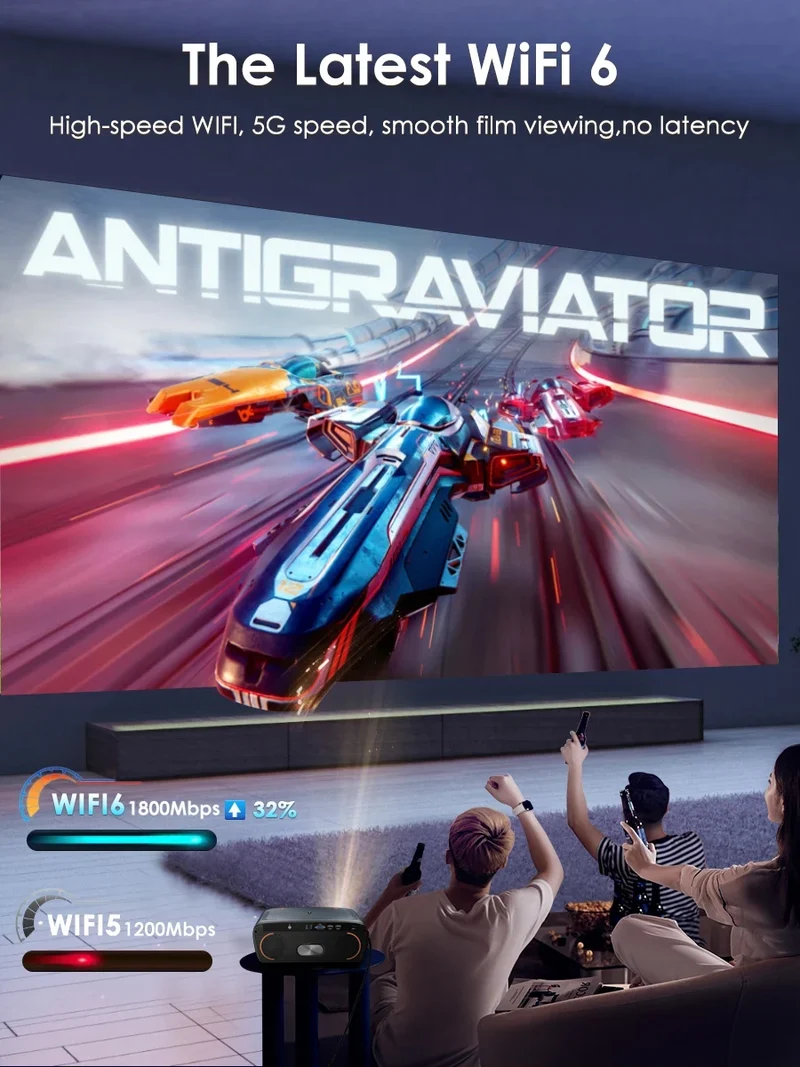 4200 ANSI 4K UHD Projector Smart Android 14 Google TV Video Beamer 2.4G+5G WiFi6 TOF Auto Focus Dual Speaker Home Theater 2026