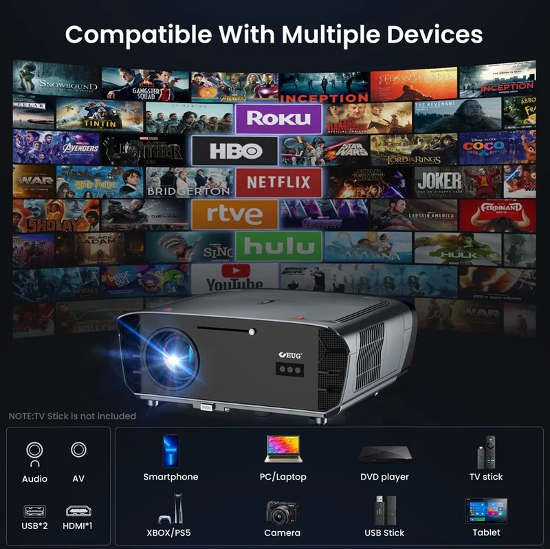 4200 ANSI 4K UHD Projector Smart Android 14 Google TV Video Beamer 2.4G+5G WiFi6 TOF Auto Focus Dual Speaker Home Theater 2026