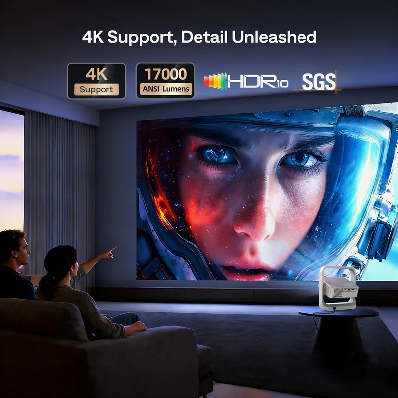 Fintex C9 Ultra Projector 4k Full HD 1080P HDR10 Proyector 700 ANSI Android TV9.0 ASA3.0 Auto Focus Portable Projectors