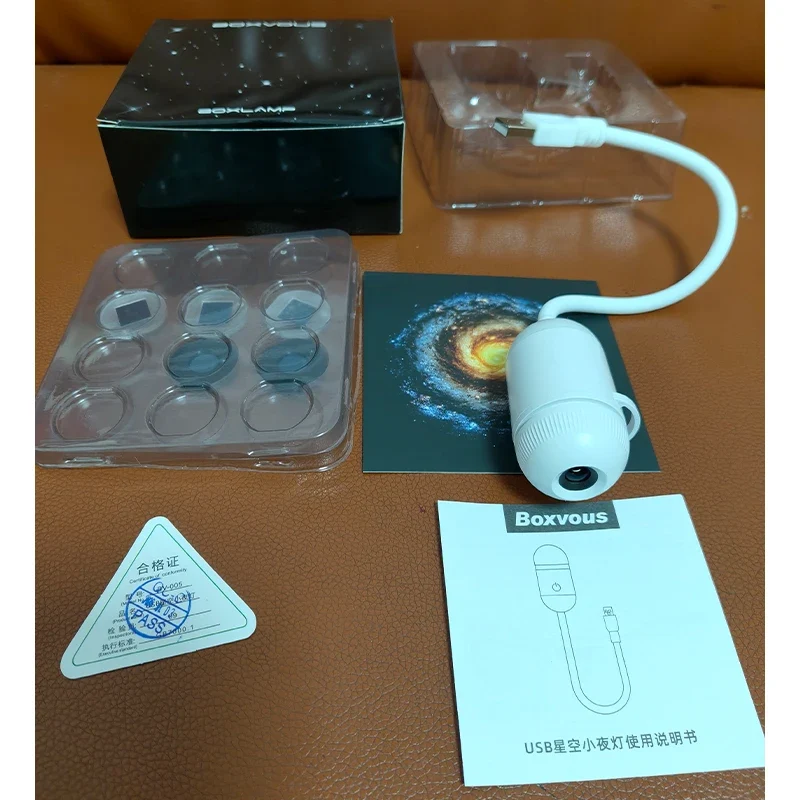 Mini Star Projector Night Light Starlight Atmosphere Lamp with Eye Protection for Bedroom Ceiling USB Rechargeable Aurora Light