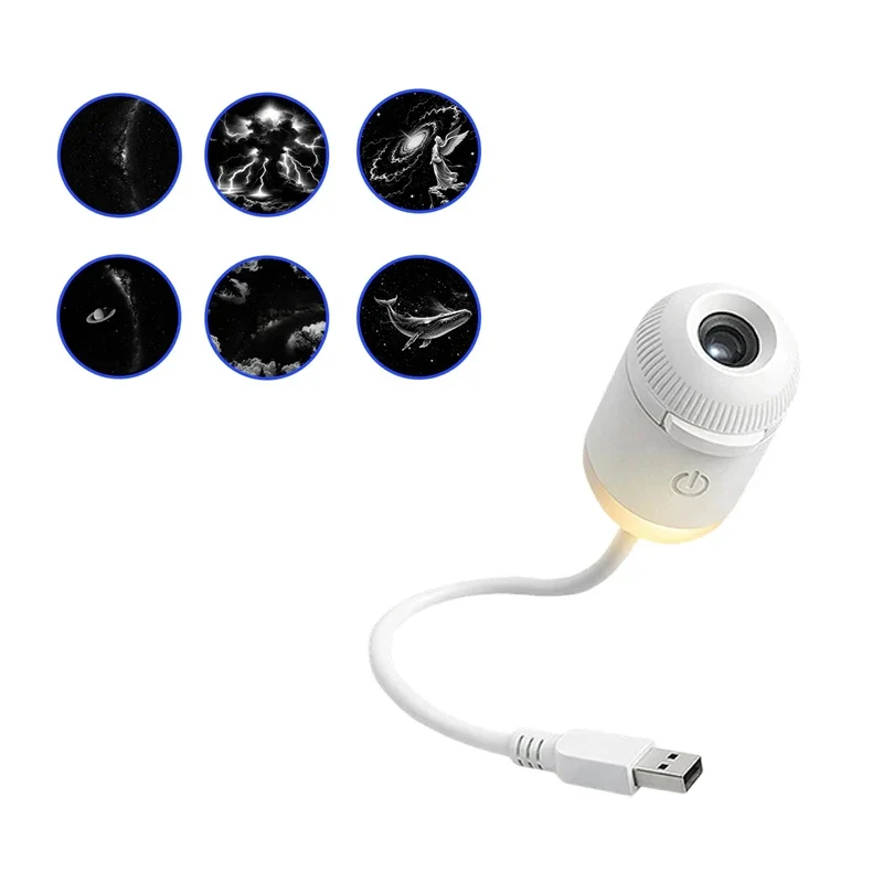 Mini Star Projector Night Light Starlight Atmosphere Lamp with Eye Protection for Bedroom Ceiling USB Rechargeable Aurora Light