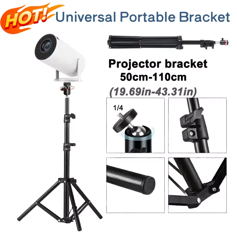 110cm Universal Portable Bracket For Magcubic HY300 Pro Projector Tripod Stand Mount For Magcubic HY320mini Projector 5-50cm New