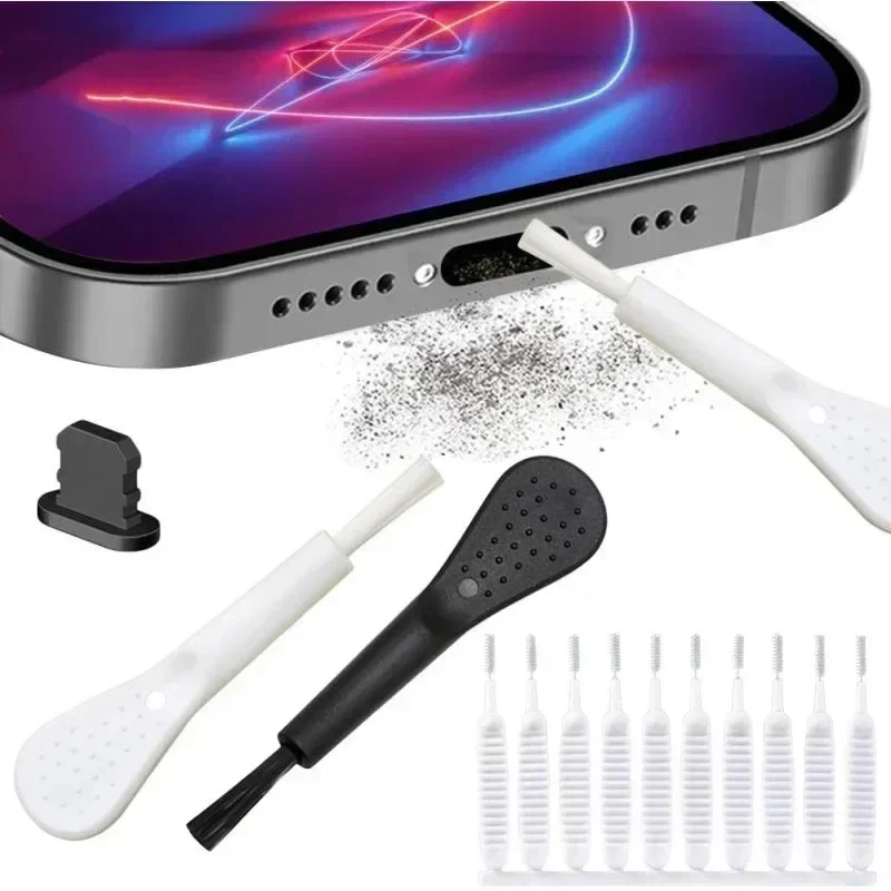 For iPhone Cleaning Kit Speaker & Port Cleaner Brush Set Dustproof Tool for 14 13 Pro Max Mobile Phone