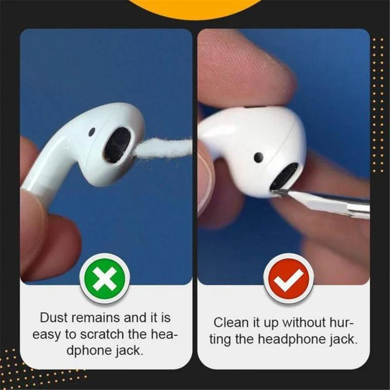 3IN1 Portable Cleaning Pen Headphones Mobile Phone Tablet Dust Dirt Clean Tool For iPhone Xiaomi HUAWEI Samsung Earphone Cleaner