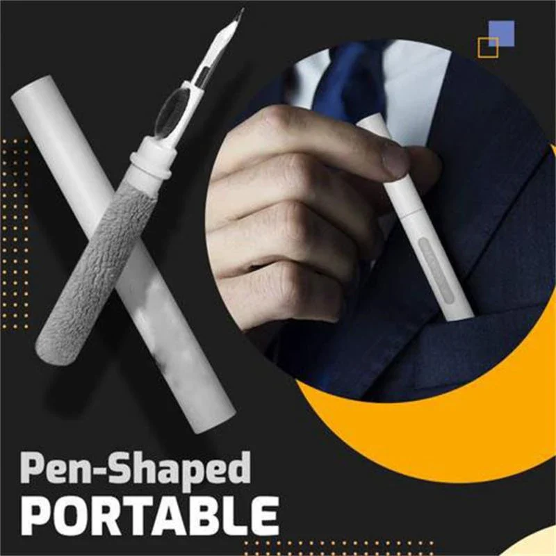 3IN1 Portable Cleaning Pen Headphones Mobile Phone Tablet Dust Dirt Clean Tool For iPhone Xiaomi HUAWEI Samsung Earphone Cleaner