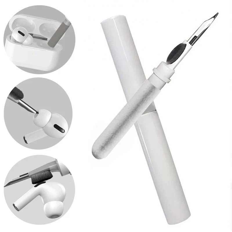 3IN1 Portable Cleaning Pen Headphones Mobile Phone Tablet Dust Dirt Clean Tool For iPhone Xiaomi HUAWEI Samsung Earphone Cleaner