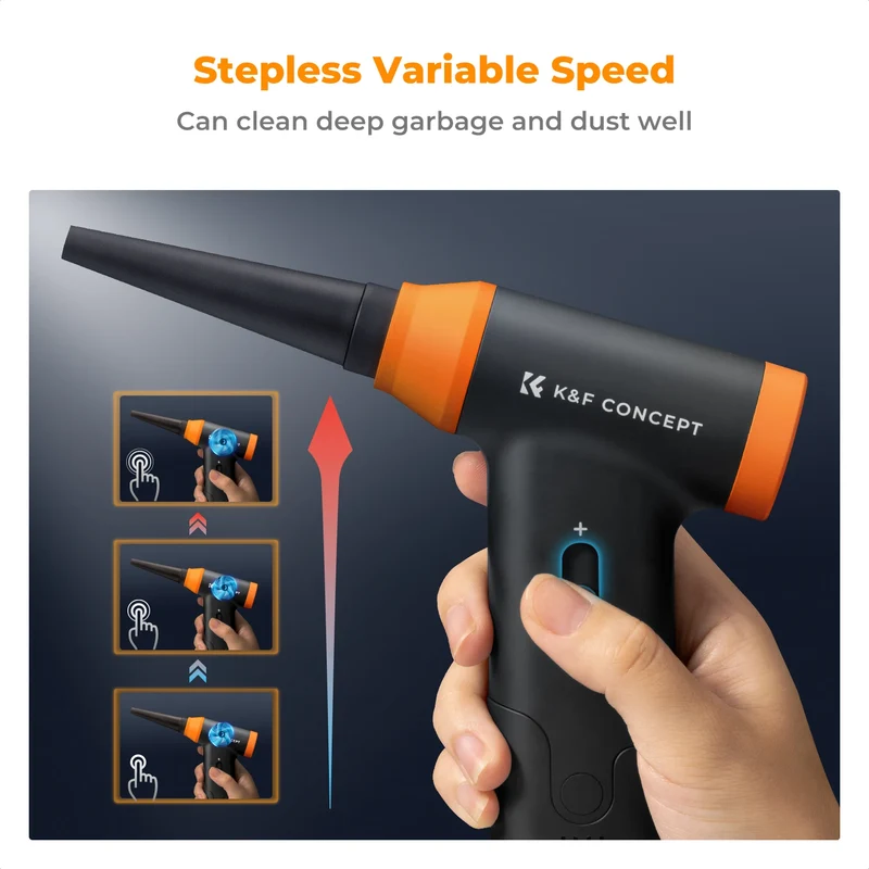 K&F CONCEPT Electric Air Duster Cordless Compressed Air Blower Suction for Computer,PC,Laptop Keyboard,Car,Camera Dust Cleaner
