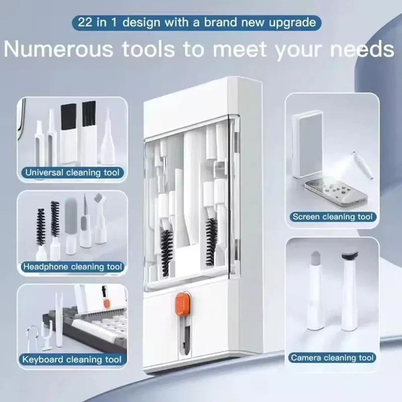 22-in-1 Multi-Function Cleaning Kit Brush Bluetooth Earphones Cleaning Pen for iPhone AirPods iPad Digital Camera PC Keyboard