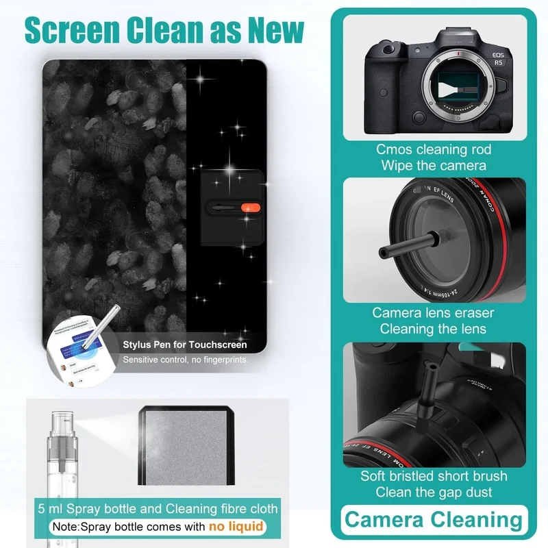 32-in-1 Multi-Purpose Electronics Cleaning Kit – for iPhone Charging Port, AirPods, Bluetooth Earbuds, Keyboard & Screen Cleanin