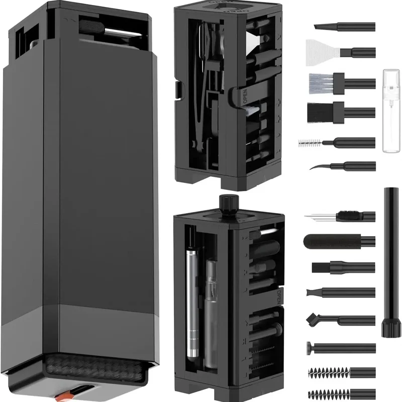 32-in-1 Multi-Purpose Electronics Cleaning Kit – for iPhone Charging Port, AirPods, Bluetooth Earbuds, Keyboard & Screen Cleanin