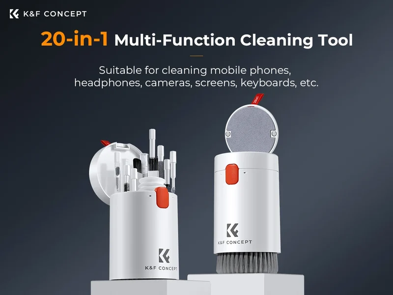 K&F Concept 20in1 iPhone AirPods Multifunction Cleaning Kits Brush Cleaning for Labtop Mobile Screen Keyboard Camera Lens