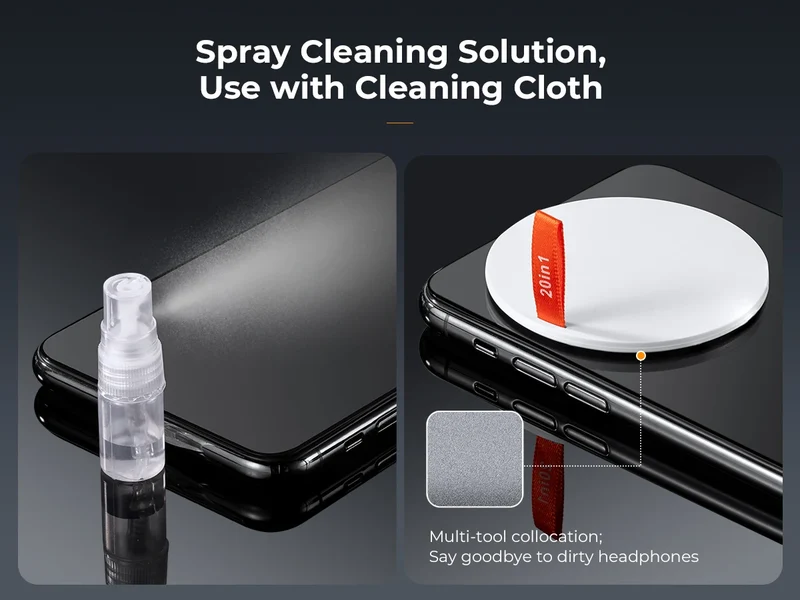 K&F Concept 20in1 iPhone AirPods Multifunction Cleaning Kits Brush Cleaning for Labtop Mobile Screen Keyboard Camera Lens