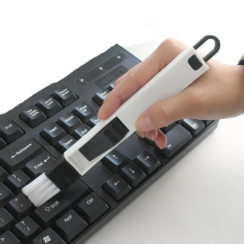 Portable Two-in-one Cleaning Brush Multifunctional Door and window Keyboard Groove Cleaner Dust Shovel Window Rail Cleaning Tool