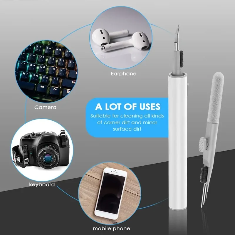 3 In 1 Cleaner Kit Bluetooth Earphone Cleaning Tool Durable Earbuds Case Clean Brush Pen For AirPods Pro 3 2 1 Headphone Cleaner