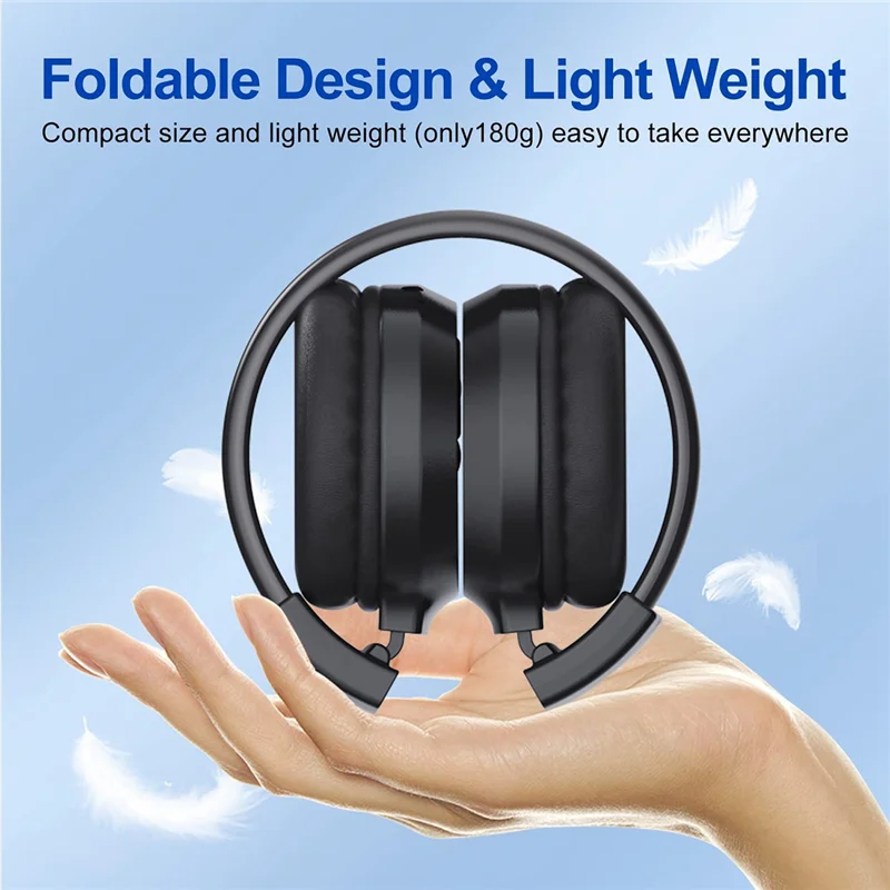 A003 Portable Wireless FM Radio Headphones , Rechargeable FM Radio Headset Receiver for Meeting, Daily Works, Hiking, Jogging