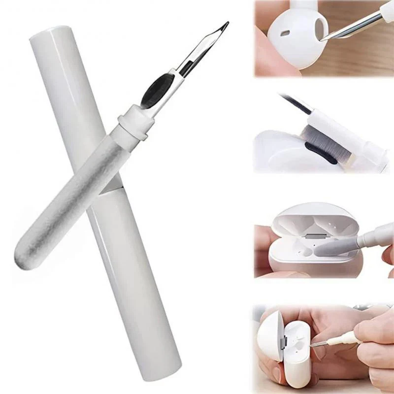 3 in 1 Earbuds Cleaning Pen Tool for AirPods Pro 3 2 1, Portable Bluetooth Earphone Cleaner Kit Brush for All Earphones