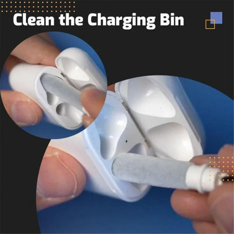3 in 1 Earbuds Cleaning Pen Tool for AirPods Pro 3 2 1, Portable Bluetooth Earphone Cleaner Kit Brush for All Earphones