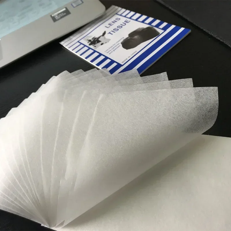 100 Sheets Soft Camera Lens Optics Tissue Cleaning Clean Paper Wipes Booklet