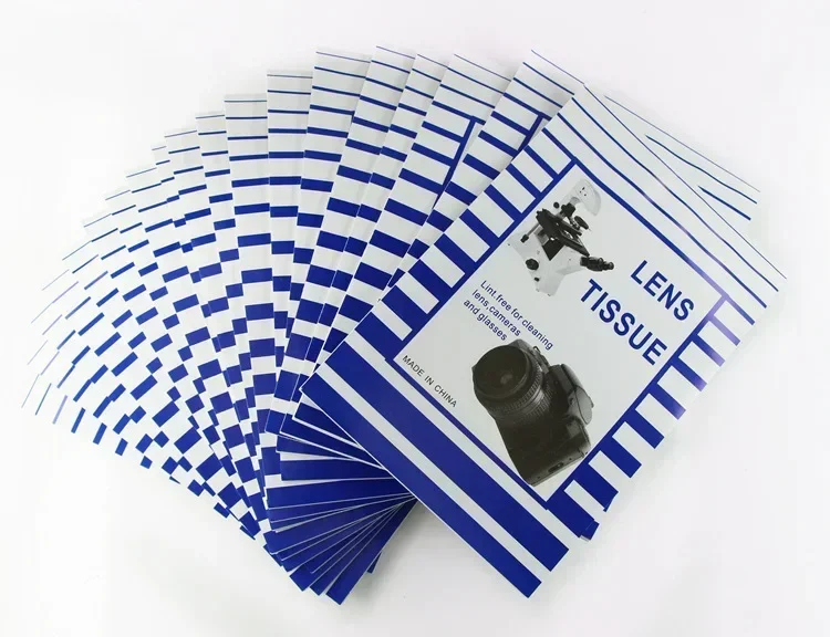 100 Sheets Soft Camera Lens Optics Tissue Cleaning Clean Paper Wipes Booklet