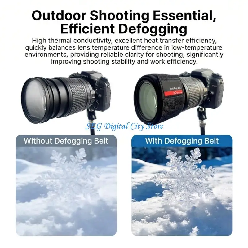U75B Outdoor Anti Fog Band 300mm Length DSLR Fog Stopping Belt for Camera Lens Prevents Fogging in Rain Snow Condition