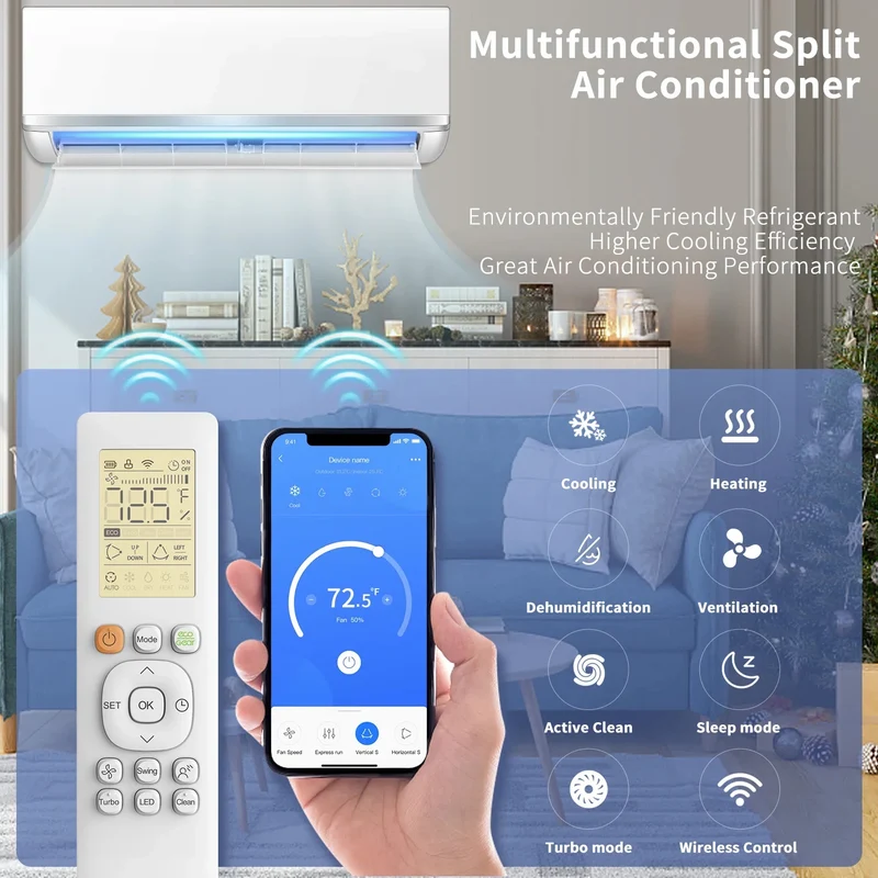 A+++ 220V 9000 / 12000 / 18000 / 24000 BTU CE RoHS Approved Wall Mounted Inverter Mini Split Air Conditioner