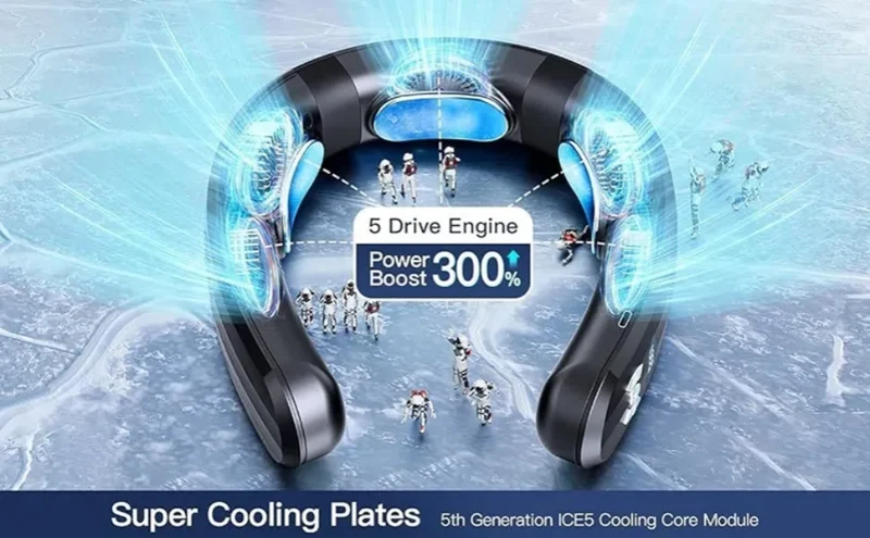 New Hanging Neck Fan Wearable Air Conditioner USB Rechargeable Portable 3 Refrigeration Mute 6000mAh Outdoor Summer Cooler Fans