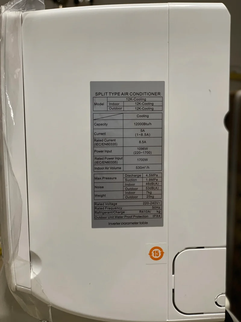 Btronics 220V 9000btu 12000btu 18000btu 24000btu Cooling and Heating Super Save Energy Wall Mounted Wifi Air Conditioner OEM