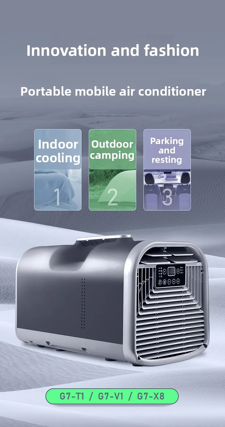 Factory Price Mini Portable Air Conditioner 5100BTU Solar Powered Camping Tent Indoor Outdoor Small Room