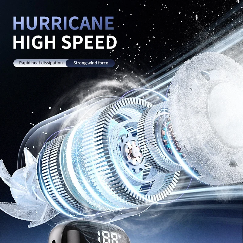 3000mah Semiconductor Refrigeration High-speed Handheld Electric Fan USB Portable Rechargeable Outdoor Small Fan
