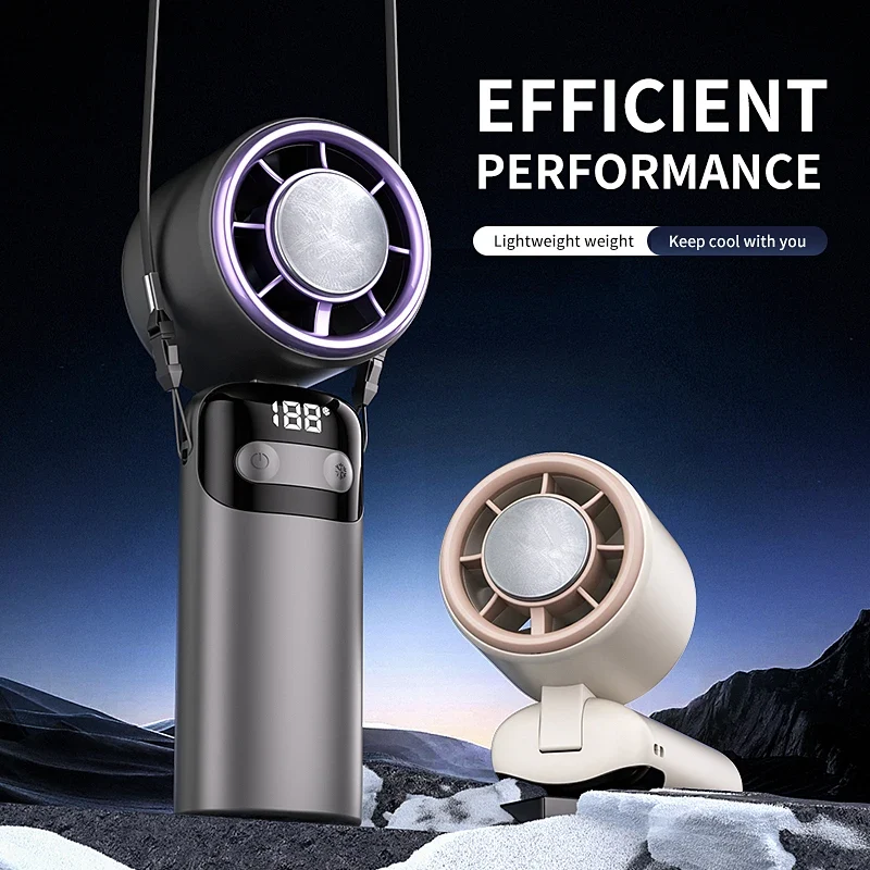 3000mah Semiconductor Refrigeration High-speed Handheld Electric Fan USB Portable Rechargeable Outdoor Small Fan
