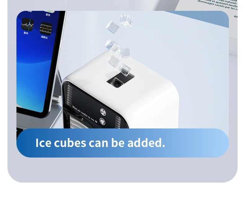 Portable Mini Air Conditioner for Dormitory | Fast Cooling Ultrasonic Nano Mist LCD Display Rechargeable Portable Outdoor Cooler