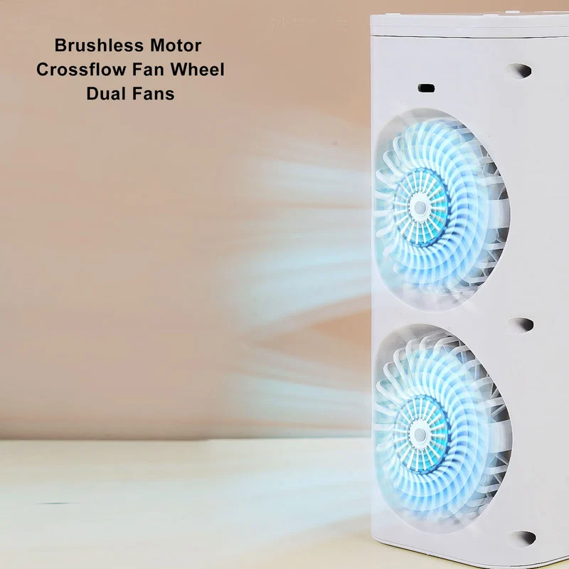 Desktop Air Conditioner Fan, Desk Air Cooler Excellent Cooling Effect Night Light Air Conditioner Fan for Homes Dormitories