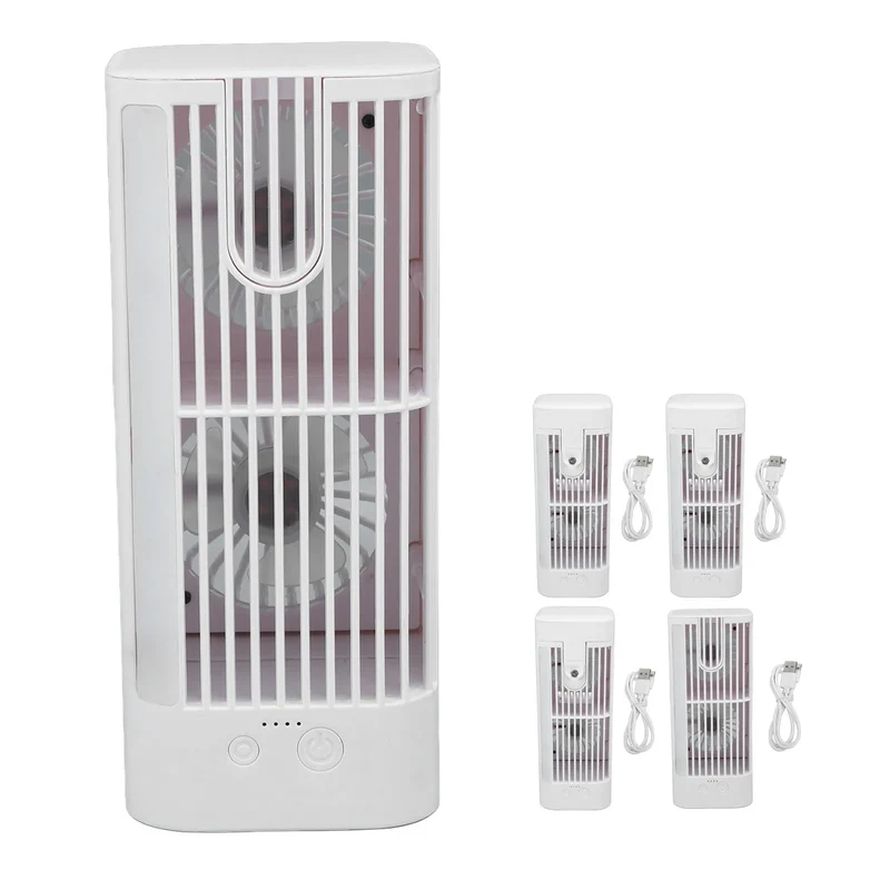 Desktop Air Conditioner Fan, Desk Air Cooler Excellent Cooling Effect Night Light Air Conditioner Fan for Homes Dormitories