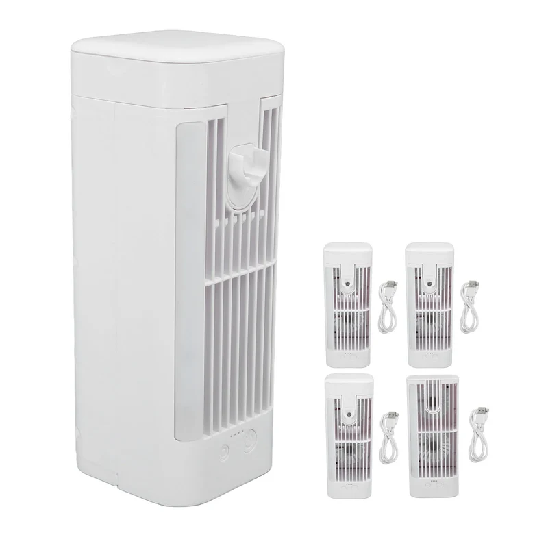 Desktop Air Conditioner Fan, Desk Air Cooler Excellent Cooling Effect Night Light Air Conditioner Fan for Homes Dormitories