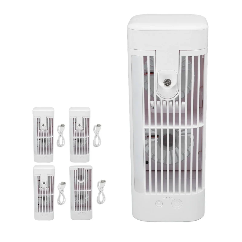 Desktop Air Conditioner Fan, Desk Air Cooler Excellent Cooling Effect Night Light Air Conditioner Fan for Homes Dormitories
