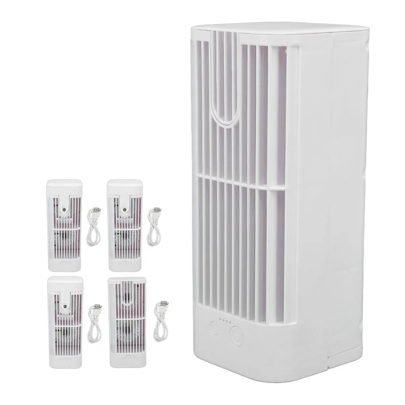 Desktop Air Conditioner Fan, Desk Air Cooler Excellent Cooling Effect Night Light Air Conditioner Fan for Homes Dormitories