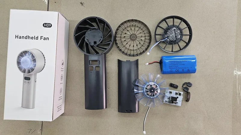 5200mAh Portable Mini Handheld Fan with LED Display Semiconductor Refrigeration 100 Speeds USB Rechargeable Battery Outdoor Fan