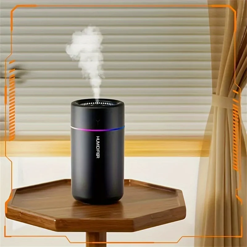 1pc Car Humidifier Colorful LED Aromatherapy Humidifier Silent Ultrasonic Air Aromatherapy Machine Suitable for Bedroom Office