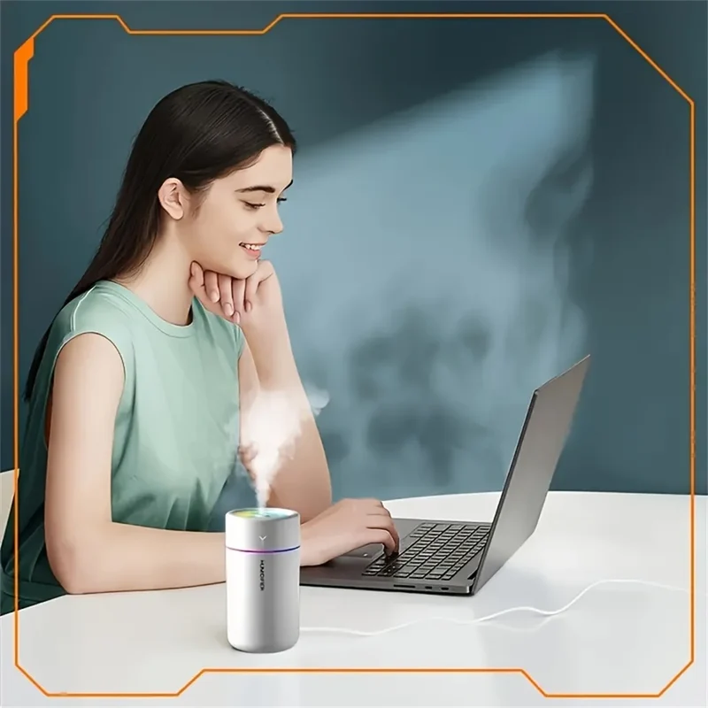 1pc Car Humidifier Colorful LED Aromatherapy Humidifier Silent Ultrasonic Air Aromatherapy Machine Suitable for Bedroom Office