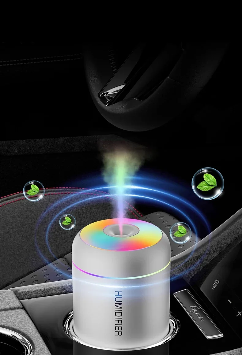 Mini Air Humidifier USB Electric 180ML Aroma Diffuser Essential Oil Purifier Aromatherapy Mist Maker Lights For Car Home Bedroom