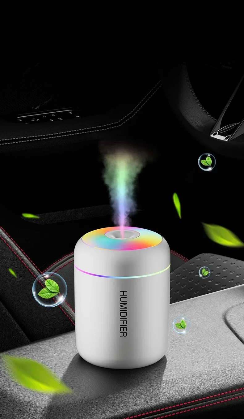Mini Air Humidifier USB Electric 180ML Aroma Diffuser Essential Oil Purifier Aromatherapy Mist Maker Lights For Car Home Bedroom