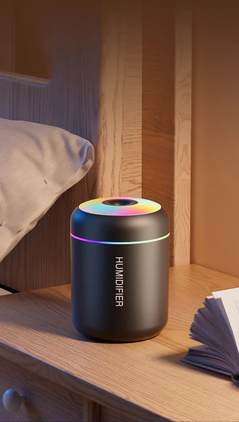 Mini Air Humidifier USB Electric 180ML Aroma Diffuser Essential Oil Purifier Aromatherapy Mist Maker Lights For Car Home Bedroom
