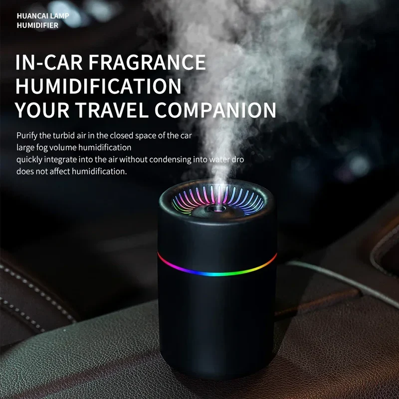 Portable color LED night light humidifier,silent mini model,180 ml aroma diffuser,suitable for use in cars, offices and bedrooms