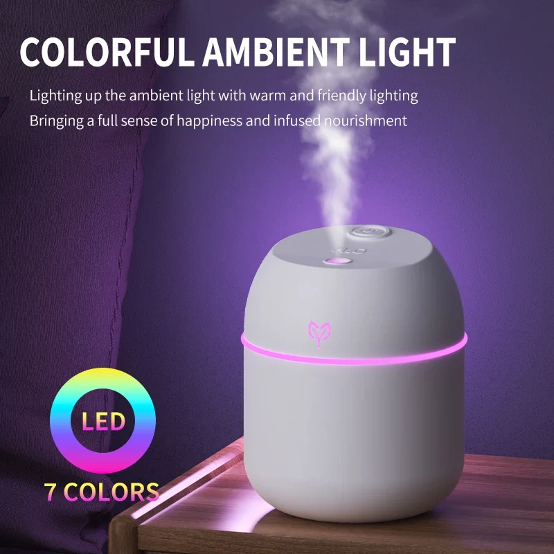 220ML big fog amount usb air humidifier Small desktop humidifier home intelligent car aromatreatment machine