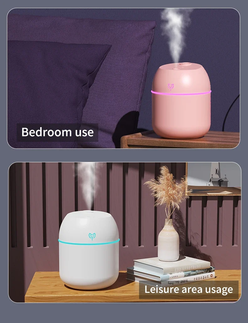 220ML big fog amount usb air humidifier Small desktop humidifier home intelligent car aromatreatment machine