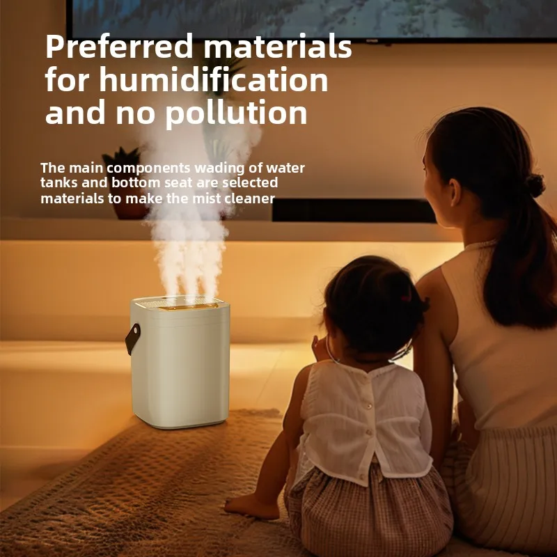 USB three nozzle humidifier 1.8L large capacity household air humidifier aromatherapy diffuser LED night light spray