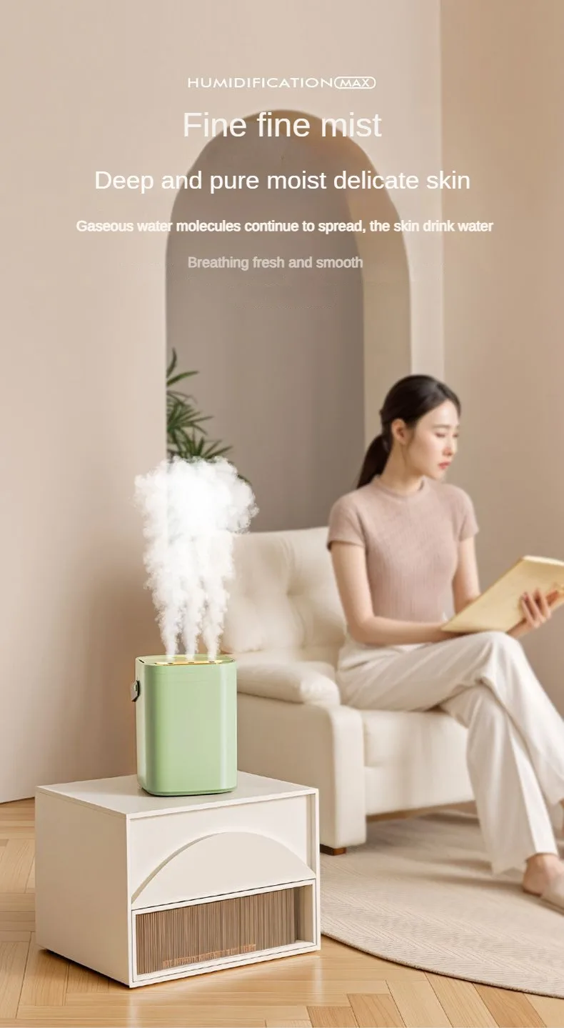 Three nozzle night light humidifier 1.8L large capacity dual filter aromatherapy machine USB silent timed shutdown bedroom car