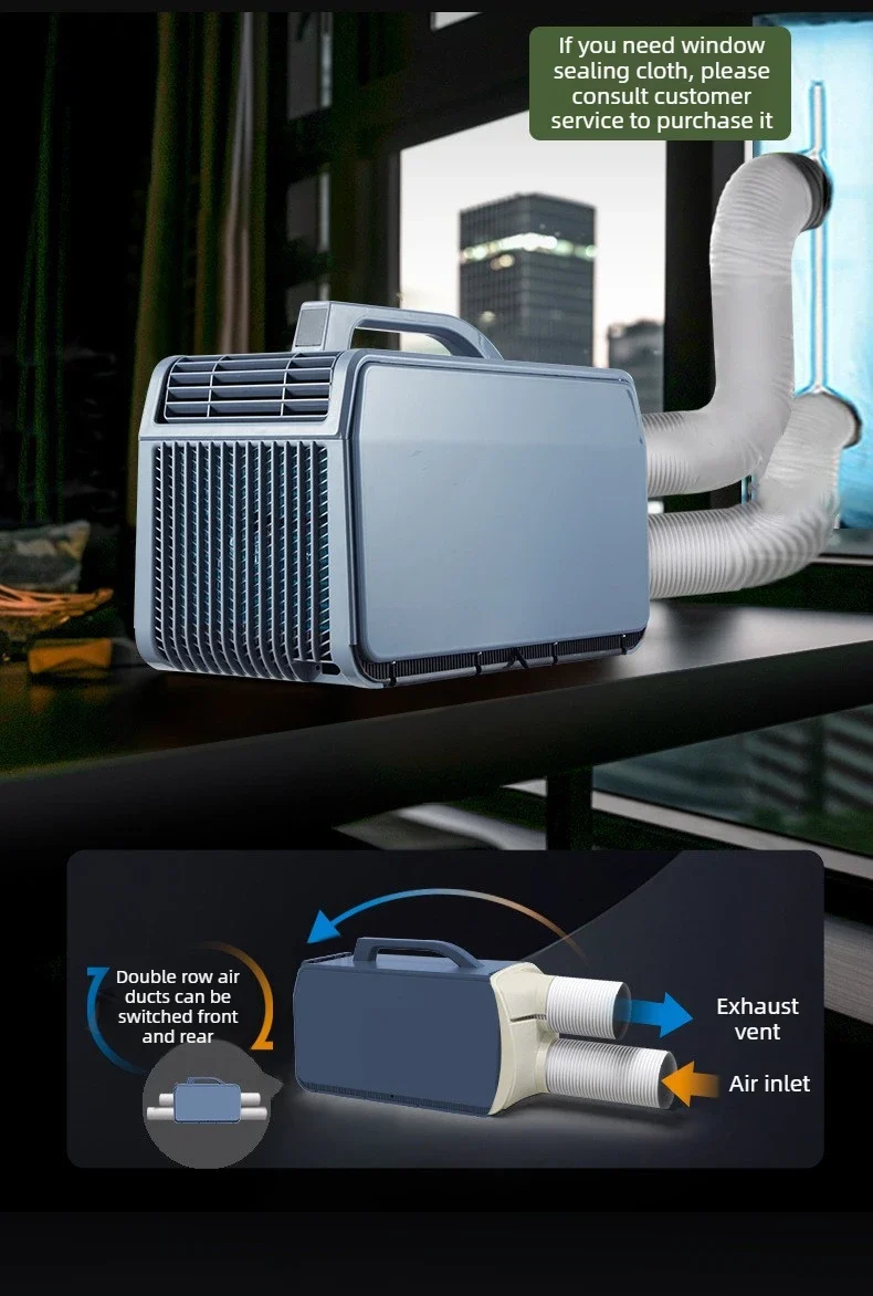 New Outdoor Portable Air Conditioner Compact Heating Cooling Mobile AC for Camping Tent