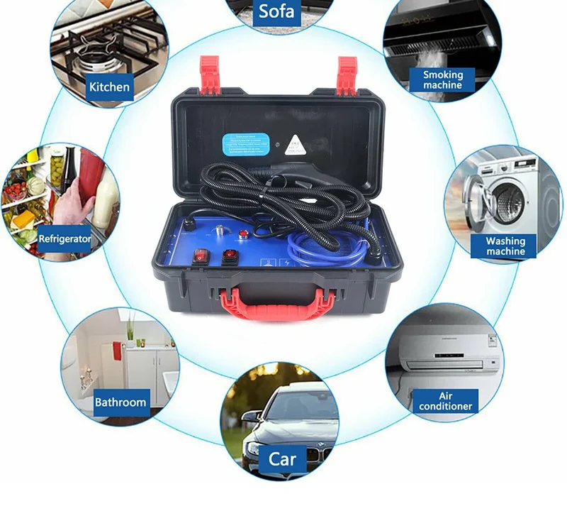 3000W Steaming Cleaner High Temperature Electric Steaming Cleaning Machine 110/220V High Pressure Air Conditioner Range Hood Car